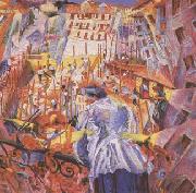 The Noise of the Street Enters the House (mk09) Umberto Boccioni